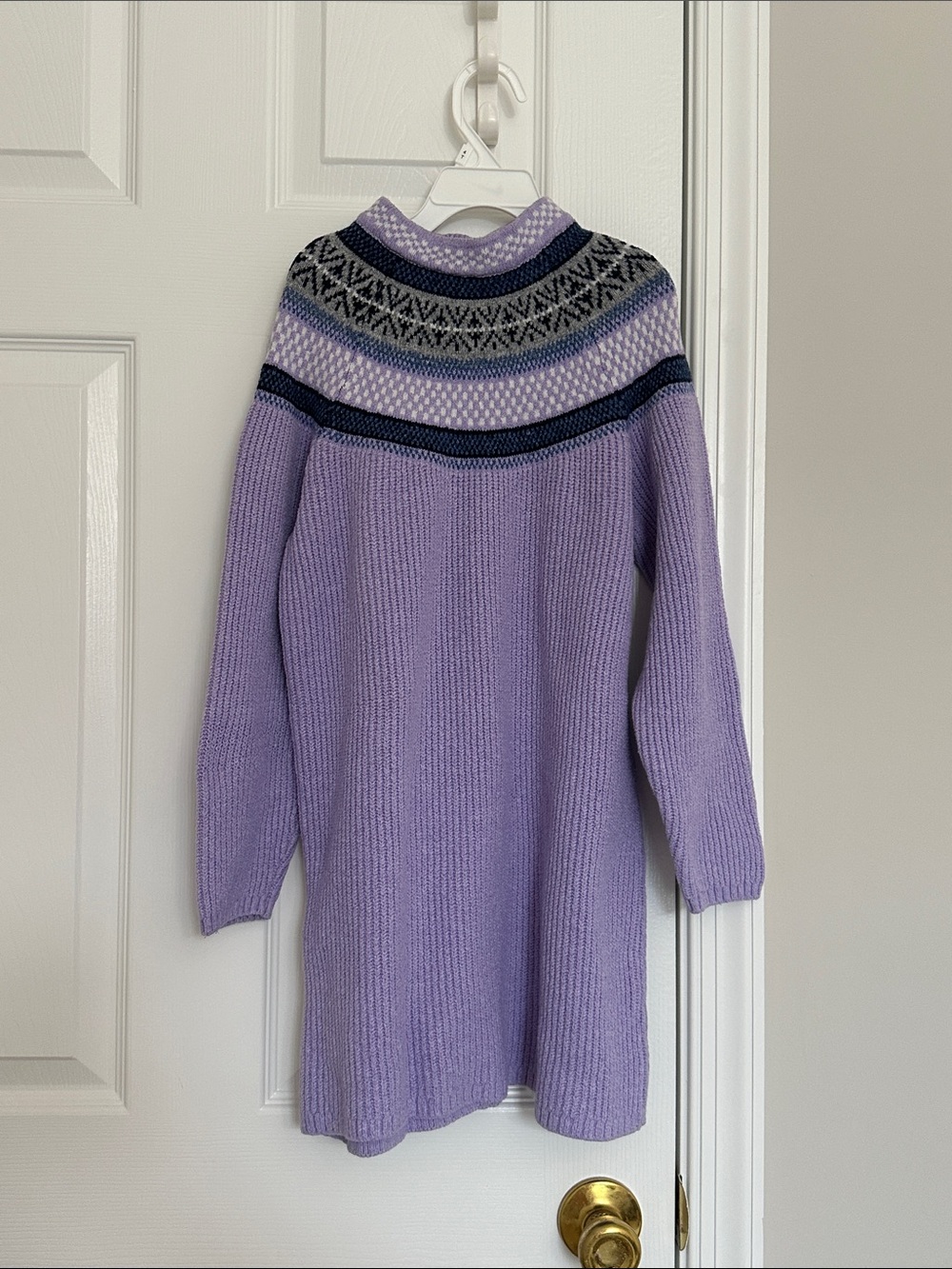 Free Assembly Girls Fair Isle Sweater Dress, Sizes 7/8